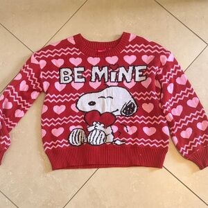 Peanuts Red and Pink Snoopy Love Sweater